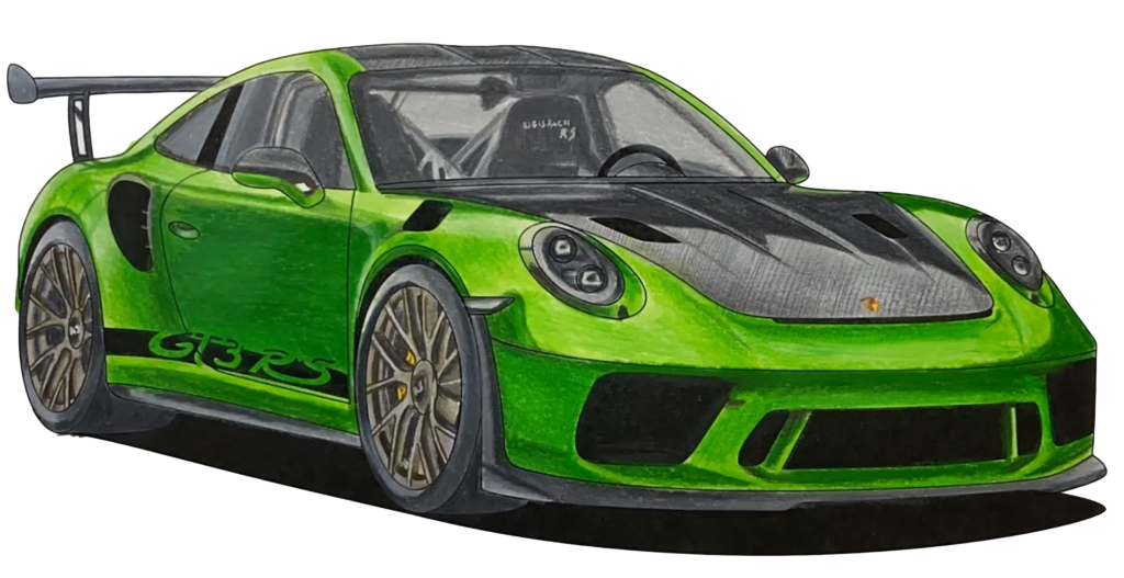 Cars N Colours Peer STeffensen Porsche GT3 RS malebog colour book