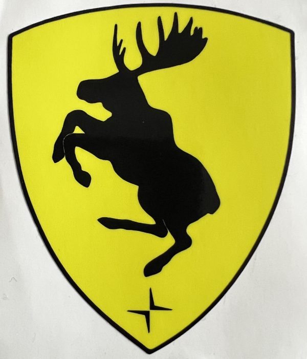The Moose Is Loose Large shield sticker new